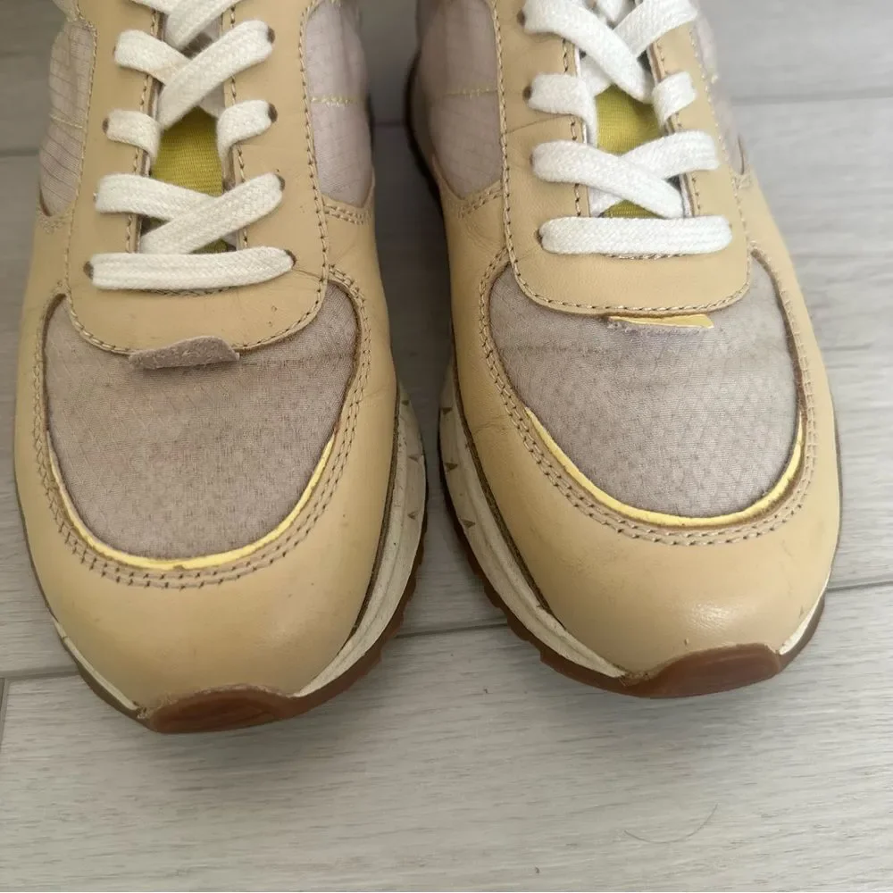 Madewell Kickoff Trainers White‎ Gray Suede Canvas Sneakers Women’s Sz 5 MWL